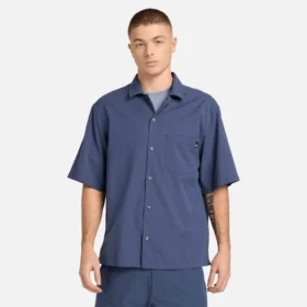 Chemise de vacances en seersucker à manches courtes pour homme
