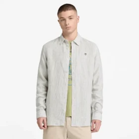 Chemise en lin pour homme Mill Brook, coupe classique
