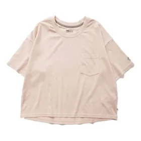 Col rond, manches courtes, rose