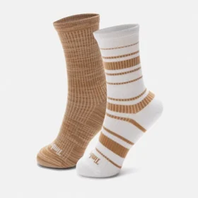 Lot de 2 paires de chaussettes mi-mollet fantaisie pour femme