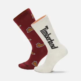 Lot de 2 paires de chaussettes mi-mollet Timberland® à imprimé intégral