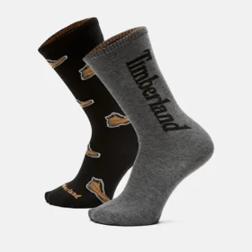 Lot de 2 paires de chaussettes mi-mollet Timberland® à imprimé intégral