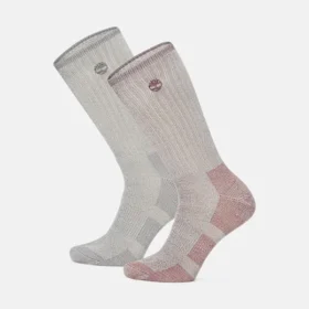 Lot de 2 paires de chaussettes mi-mollet Timberland® Kittery pour femmes avec rembourrage intégral