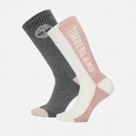 Lot de 2 paires de chaussettes mi-mollet Timberland® pour femme à blocs de couleur
