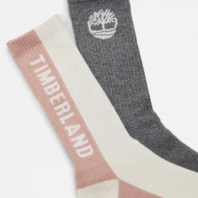 Lot de 2 paires de chaussettes mi-mollet Timberland® pour femme à blocs de couleur