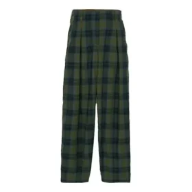 Pantalon à carreaux « Vert olive bleu »