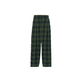 Pantalon à carreaux « Vert olive bleu »
