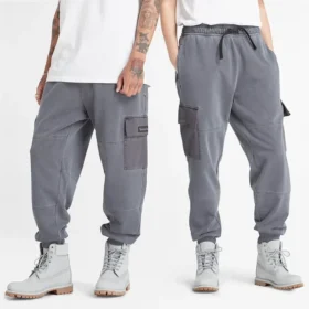 Pantalon de jogging teint en pièce en mélange de matières « Grey »