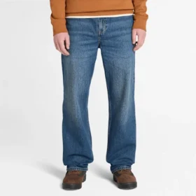 Pantalon en denim brodé Sandown pour homme