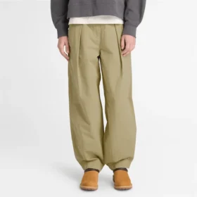 Pantalon utilitaire en coton et lin pour femme