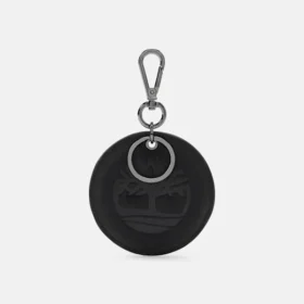 Porte-clés rond en cuir à double face