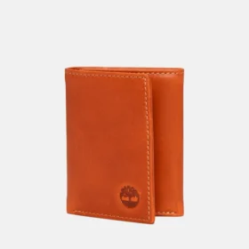 Portefeuille à trois volets en cuir ciré pour homme
