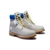 Premium 6-Inch Waterproof Boot « Gris avec col bleu »