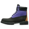 Premium Waterproof Boot 15 cm « Nubuck noir et violet »
