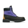 Premium Waterproof Boot 15 cm « Nubuck noir et violet »