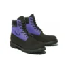Premium Waterproof Boot 15 cm « Nubuck noir et violet »