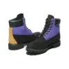 Premium Waterproof Boot 15 cm « Nubuck noir et violet »