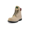 Premium Waterproof Boot de 15 cm « Nubuck beige avec col bordeaux »