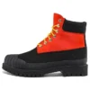 Premium Waterproof Boot de 15 cm « Nubuck orange moyen et Noir »