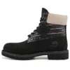 Premium Waterproof Boot à largeur large « Nubuck noir et rose »
