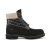 Premium Waterproof Boot à largeur large « Nubuck noir et rose »