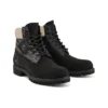 Premium Waterproof Boot à largeur large « Nubuck noir et rose »