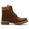 Premium Waterproof Boot à talon compensé de 15 cm « Marron moyen-jaune »