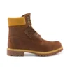 Premium Waterproof Boot à talon compensé de 15 cm « Marron moyen-jaune »