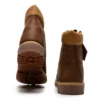 Premium Waterproof Boot à talon compensé de 15 cm « Marron moyen-jaune »