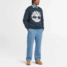 Pull avec logo arbre « Navy »