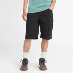 Shorts cargo en sergé « Noir »