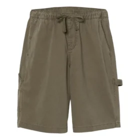Shorts de charpentier en sergé épais délavé « Olive Green »