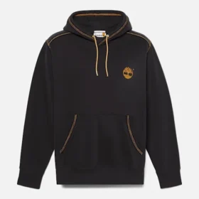 Sweats à capuche pour homme avec logo et coutures contrastées – Noir