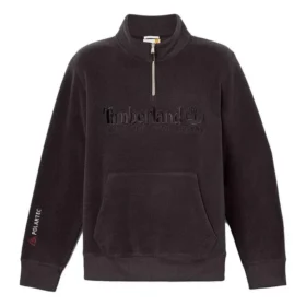 Sweats à fermeture éclair 1/4 avec logo linéaire « Noir »