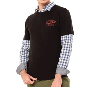 T-shirt à col rond imprimé Timberland SS20, Shorts, noir