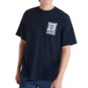T-shirt à col rond Timberland imprimé logo bleu