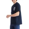 T-shirt à col rond Timberland imprimé logo bleu