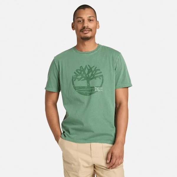 T-shirt graphique pour homme avec logo, teint en pièce T-shirt graphique pour homme avec logo, teint en pièce