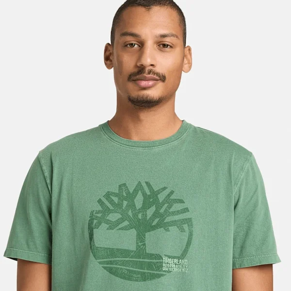 T-shirt graphique pour homme avec logo, teint en pièce T-shirt graphique pour homme avec logo, teint en pièce