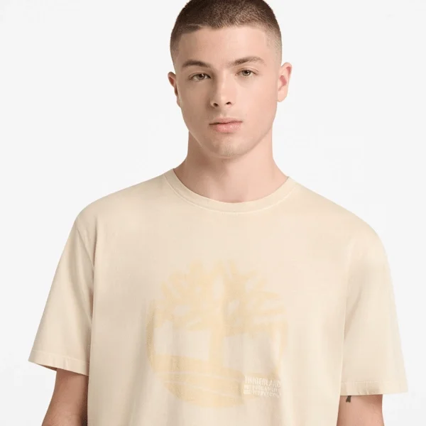 T-shirt graphique pour homme avec logo, teint en pièce T-shirt graphique pour homme avec logo, teint en pièce