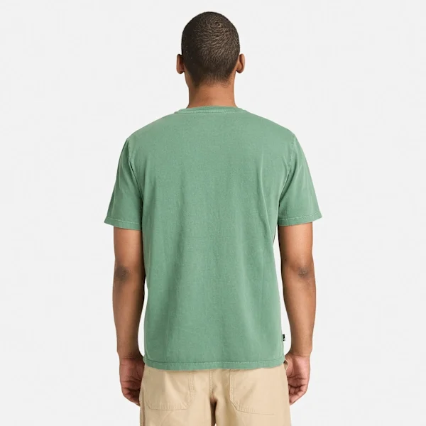 T-shirt graphique pour homme avec logo, teint en pièce T-shirt graphique pour homme avec logo, teint en pièce