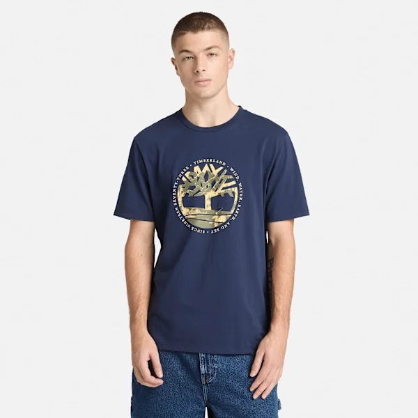 T-shirt graphique Tree Logo Lake House pour homme T-shirt graphique Tree Logo Lake House pour homme