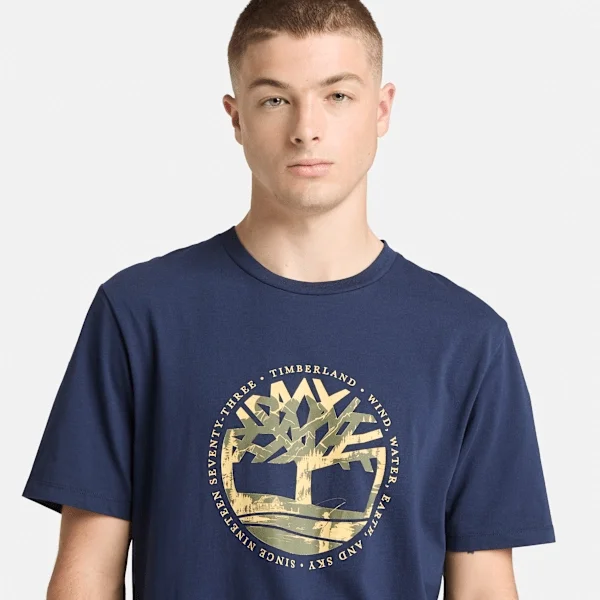 T-shirt graphique Tree Logo Lake House pour homme T-shirt graphique Tree Logo Lake House pour homme
