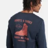 T-shirt à manches longues avec logo de la marque « Navy Pink »