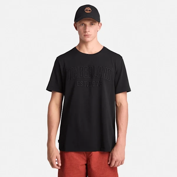 T-shirt pour homme délavé avec logo brodé T-shirt pour homme délavé avec logo brodé