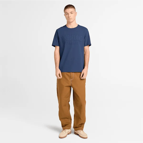 T-shirt pour homme délavé avec logo brodé T-shirt pour homme délavé avec logo brodé