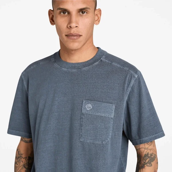 T-shirt pour homme Merrymack River teint en pièce avec poche poitrine T-shirt pour homme Merrymack River teint en pièce avec poche poitrine