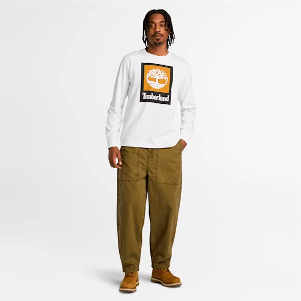 T-shirts à manches longues colorés pour homme avec logo superposé T-shirts à manches longues colorés pour homme avec logo superposé