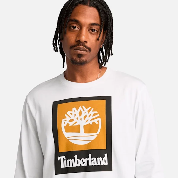 T-shirts à manches longues colorés pour homme avec logo superposé T-shirts à manches longues colorés pour homme avec logo superposé