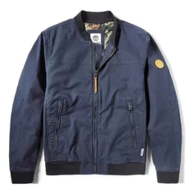 Veste aviateur Timberland à poche zippée et logo, bleue